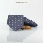 Stylish Dark Gray Dimond Pattern Necktie T-165 - Image 2