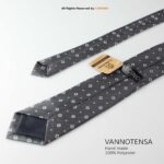 Stylish Dark Gray Dimond Pattern Necktie T-165 - Image 3