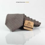 Classic Brown Micro Pattern Poly Necktie T-168 - Image 2