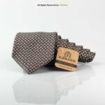 Classic Brown Micro Pattern Poly Necktie T-168