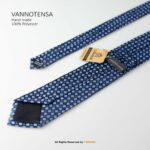 Blue Three Tone Pattern Poly Necktie T-170 - Image 3