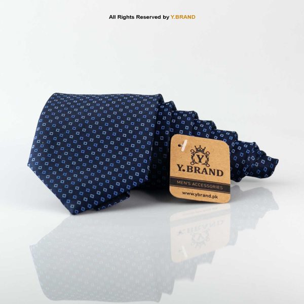 Classic Navy Blue Micro Square Pattern Necktie T-171 1 Classic Navy Blue Micro Square Pattern Necktie T-171