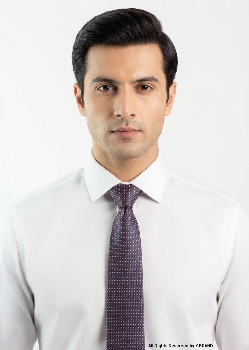 T_173c Classic Micro Dotted-Pattern Poly Necktie T-173 - Image 1