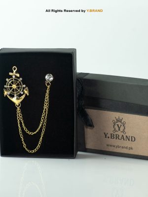 High-end Anchor Metal Chain Brooch-B-1130