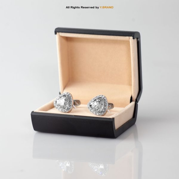 LUXURY CRYSTAL DIAMOND JEWEL STYLE CUFFLINKS CL-0109 4 LUXURY CRYSTAL DIAMOND JEWEL STYLE CUFFLINKS CL-0109