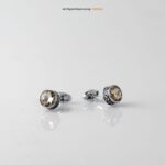 Luxurious Round Gemstone Special Men's Cufflinks-CL-0115 - Image 2