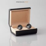 Round Twirl Cufflinks with Diamond-CL-0127 - Image 2