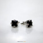 Luxury Sliver Cufflinks with Big Zircon-CL-0130 - Image 3