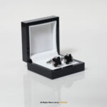 Luxury Sliver Cufflinks with Big Zircon-CL-0130 - Image 4