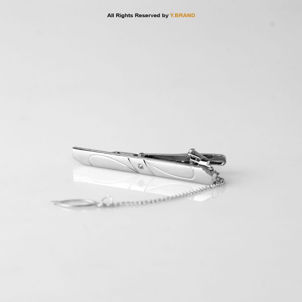 Y.BRAND Silver Tie Clip TP-1073 1 Y.BRAND Silver Tie Clip TP-1073
