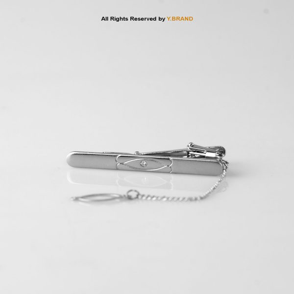 Y.BRAND Silver Tie Clip TP-1074 1 Y.BRAND Silver Tie Clip TP-1074
