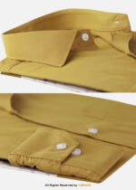 YBRAND-Gold Yellow formal shirt FS-1057 - Image 3