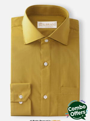 YBRAND-Gold Yellow formal shirt