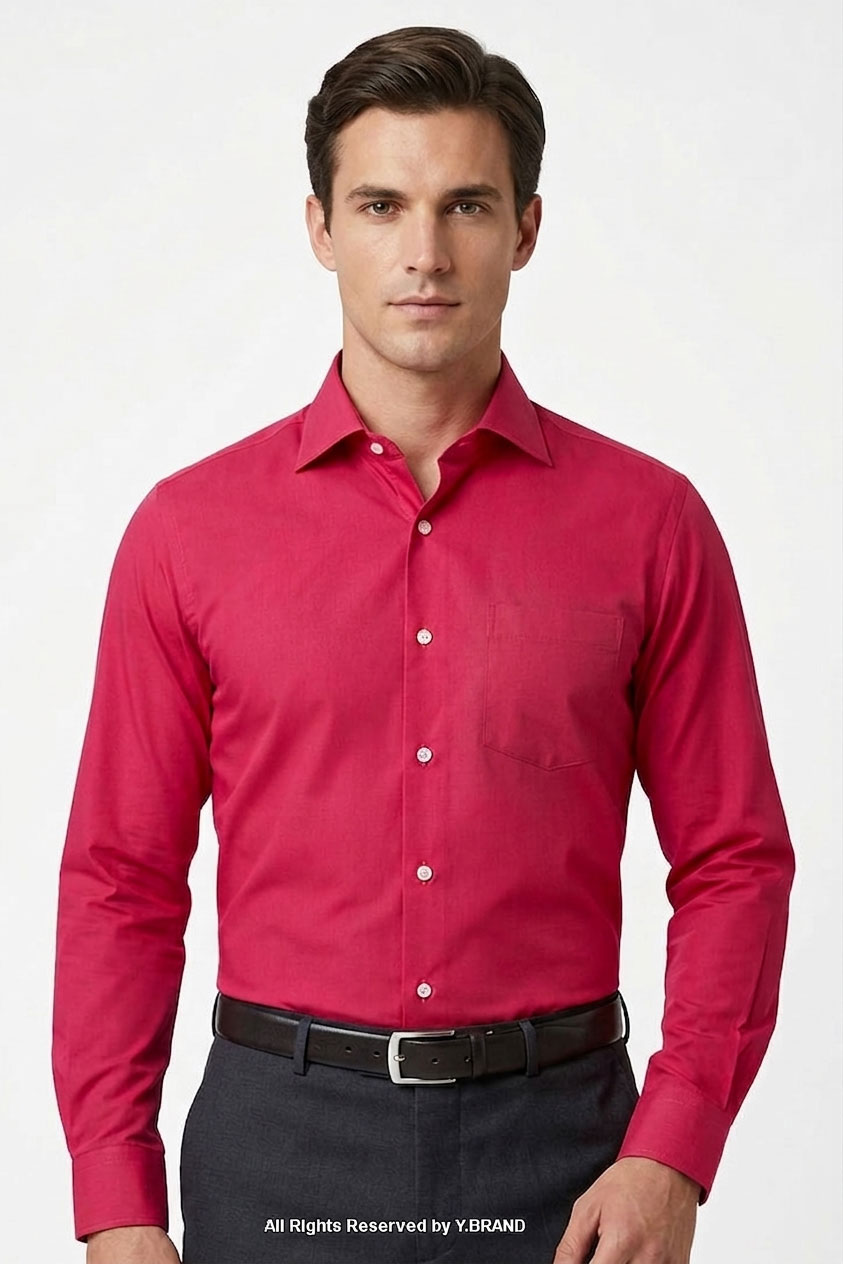 FS-1060d YBRAND-Fuchsia Rose formal shirt FS-1060 - Image 1