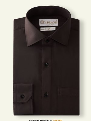 YBRAND-Chocolate Brown formal shirt FS-1061