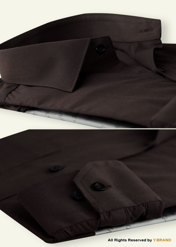 YBRAND-Chocolate Brown formal shirt FS-1061 3 YBRAND-Chocolate Brown formal shirt FS-1061