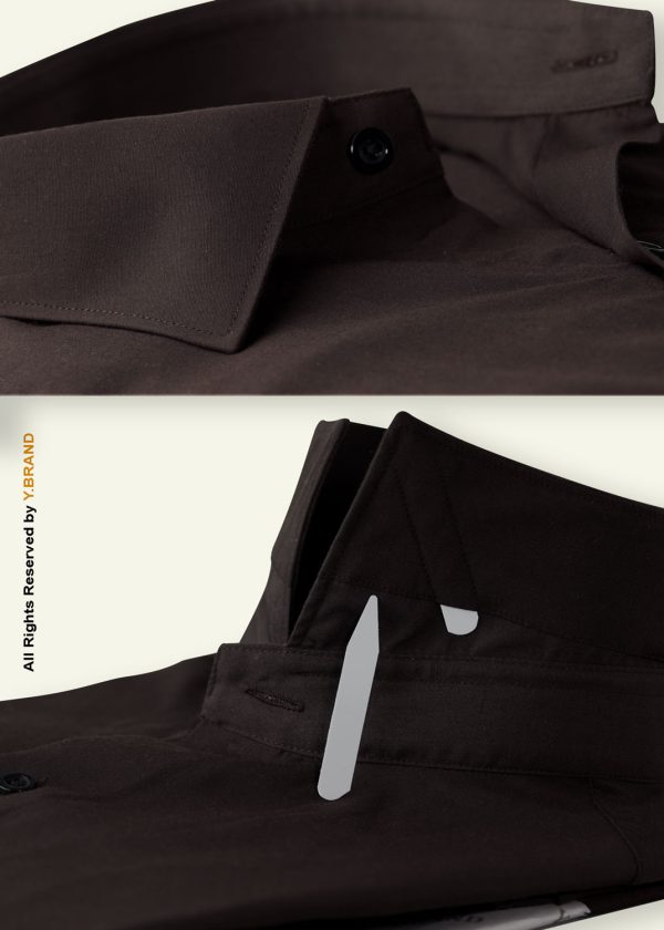 YBRAND-Chocolate Brown formal shirt FS-1061 2 YBRAND-Chocolate Brown formal shirt FS-1061