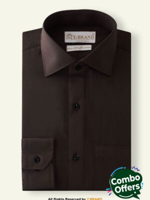 YBRAND-Chocolate Brown formal shirt