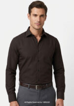 YBRAND-Chocolate Brown formal shirt FS-1061