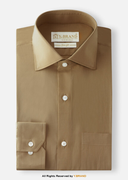 YBRAND-Light Brown formal shirt