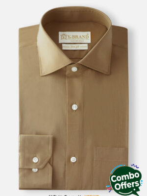 YBRAND-Light Brown formal shirt