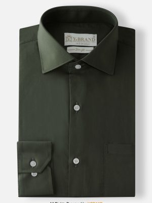 YBRAND-Dark Olive Green formal shirt FS-1065
