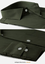 YBRAND-Dark Olive Green formal shirt FS-1065 - Image 3