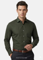 YBRAND-Dark Olive Green formal shirt FS-1065