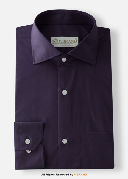YBRAND-Dark Purple formal shirt