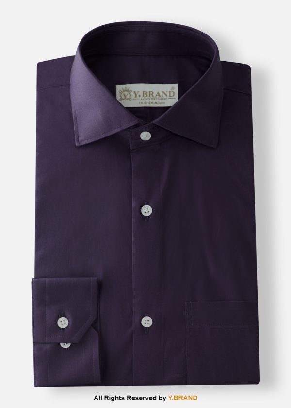 YBRAND-Dark Purple formal shirt FS-1066 1 YBRAND-Dark Purple formal shirt FS-1066