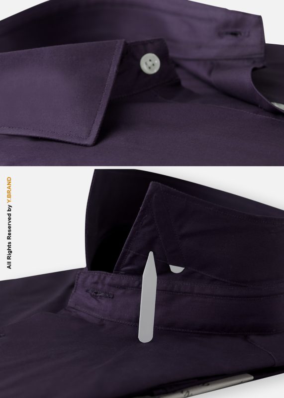 YBRAND-Dark Purple formal shirt FS-1066 11 FS 1066 B