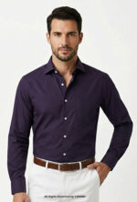 YBRAND-Dark Purple formal shirt FS-1066