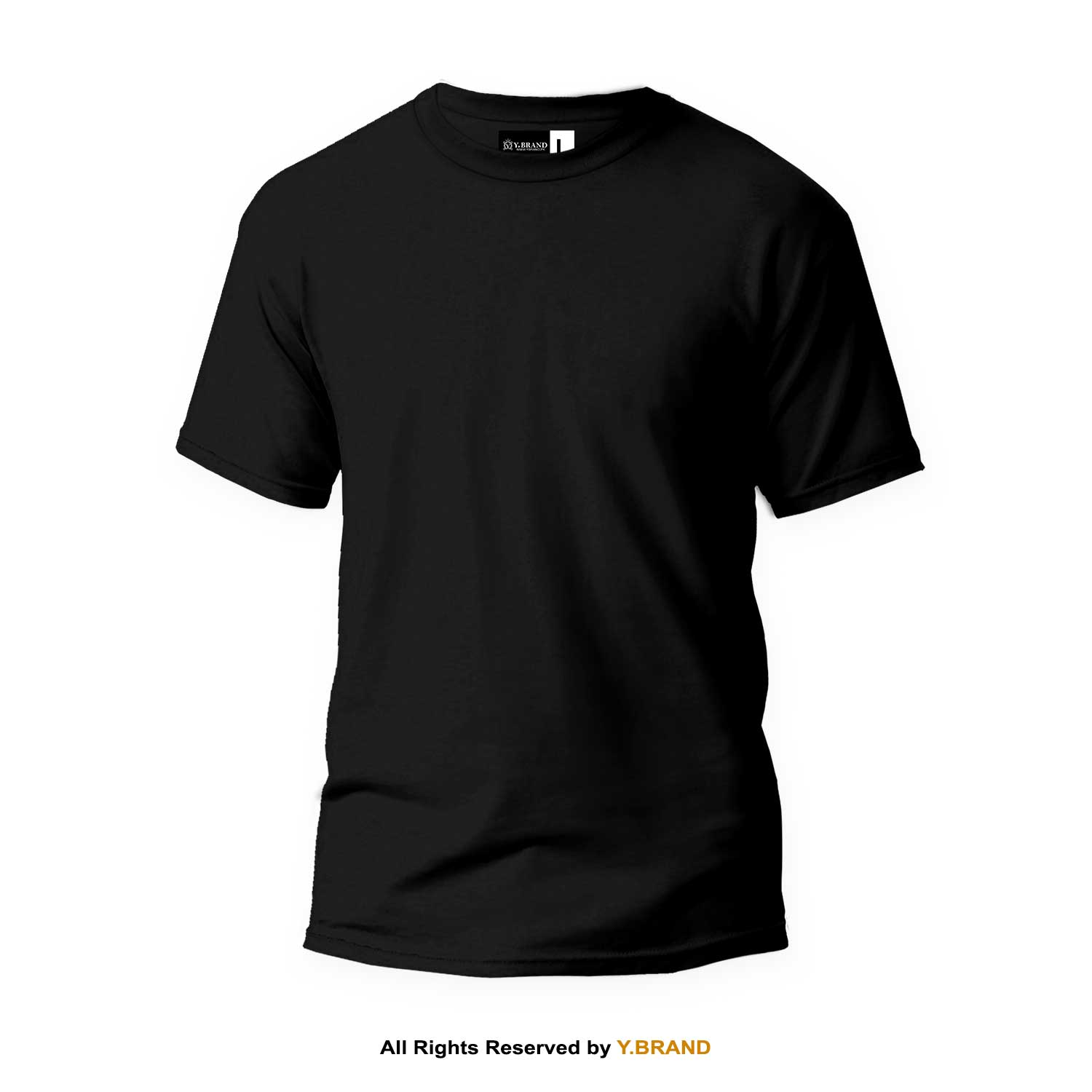 TS-0000-BLK Plain Round Neck Basic T-shirt PMTS-1393 - Image 1