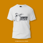 Scooter Rider Round Neck T-shirt PMTS-1398 - Image 2