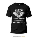 Old Men Motorcycle Round Neck T-shirt PMTS-1402