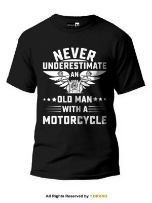 Old Men Motorcycle Round Neck T-shirt PMTS-1402