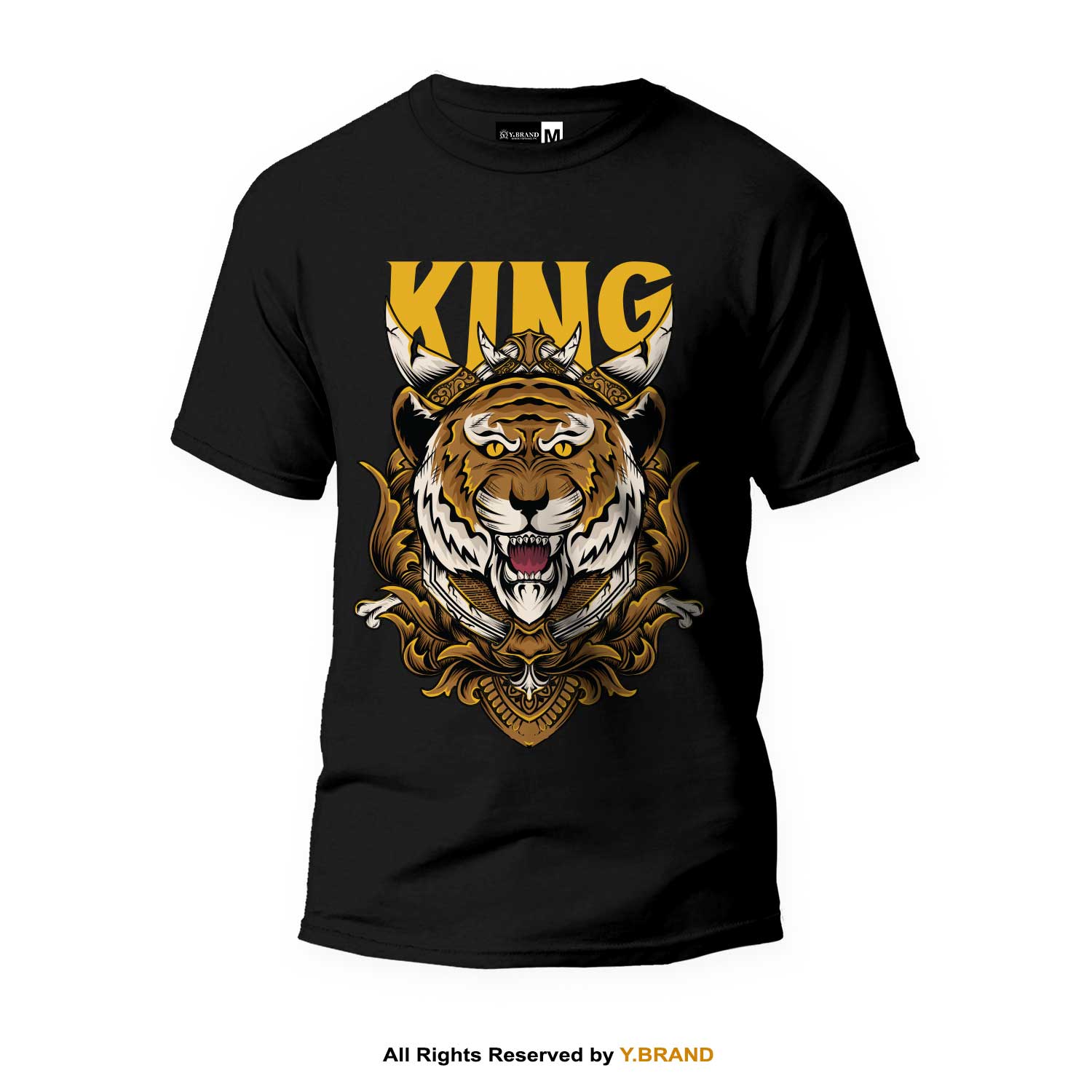 TS-1408-B King Tiger Round Neck T-shirt PMTS-1408 - Image 1
