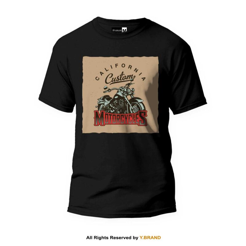 California Custom Motorcycle Round Neck T-shirt PMTS-1409 5 TS 1409 B