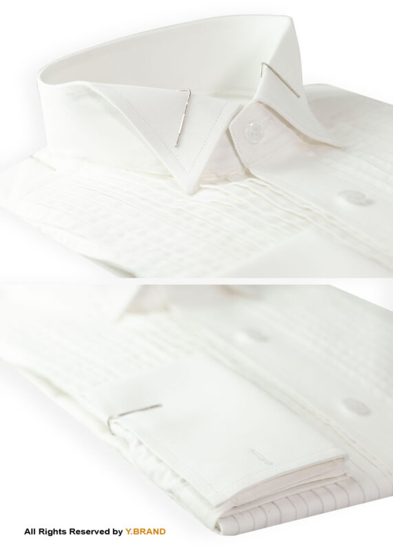 Tuxedo Wing Collar Pleated Shirt TXDO-1001 10 Tuxedo wing collar and French cuff