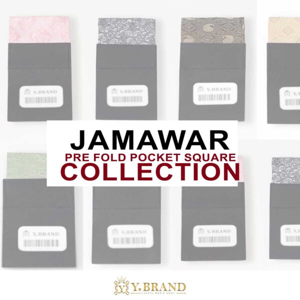 Y.BRAND-Pre-Folded Jamawar-Cover Pocket Square On Card-Handkerchief PS-1064 1 Y.BRAND-Pre-Folded Jamawar-Cover Pocket Square On Card-Handkerchief PS-1064