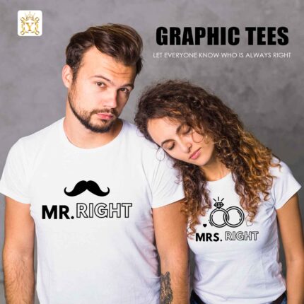 He & she, graphic t-shirt