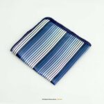 Y.BRAND-Collection of Striped Pocket Square with contrast Border PS-1045 - Image 6