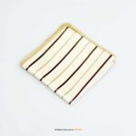 Y.BRAND-Collection of Striped Pocket Square with contrast Border PS-1045 - Image 10