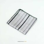 Y.BRAND-Collection of Striped Pocket Square with contrast Border PS-1045 - Image 12
