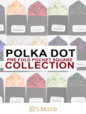 Y.BRAND-Pre-Folded Multi layered Polka Dots Pocket Square On Card-Handkerchief PS-1061