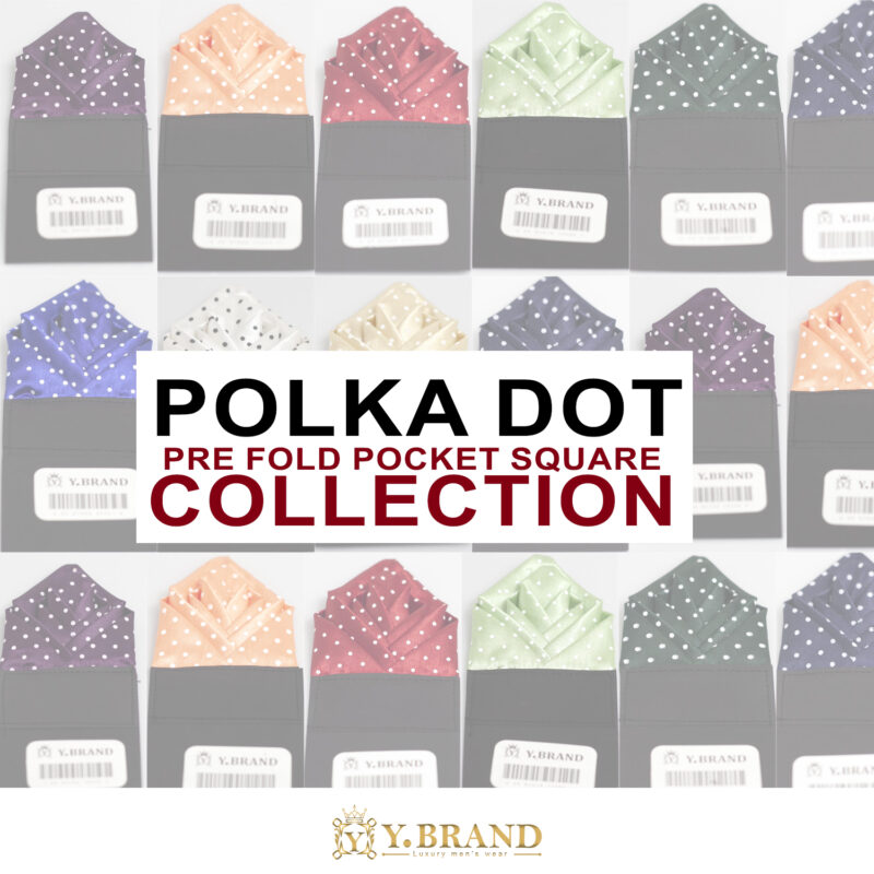 Y.BRAND-Pre-Folded Multi layered Polka Dots Pocket Square On Card-Handkerchief PS-1061 9 Y.BRAND-Pre-Folded Multi layered Polka Dots Pocket Square On Card-Handkerchief PS-1061