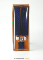 Blue Based Textured Three clips Elastic Suspender-SB-1038