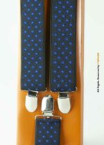 Blue Based Textured Three clips Elastic Suspender-SB-1038 - Image 2