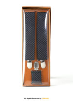 Gray Pattern Design Three clips Elastic Suspender-SB-1039 - Image 2