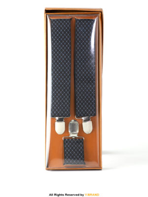 Gray Pattern Design Three clips Elastic Suspender-SB-1039